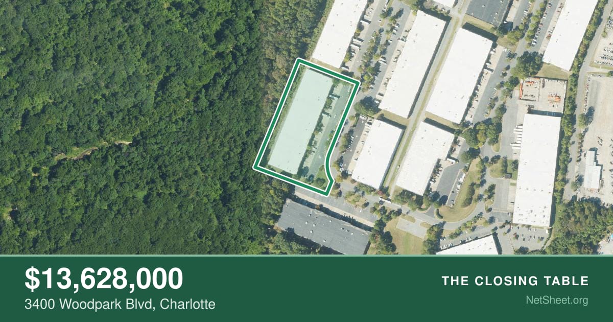Aerial view of 3400 Woodpark Blvd, Charlotte