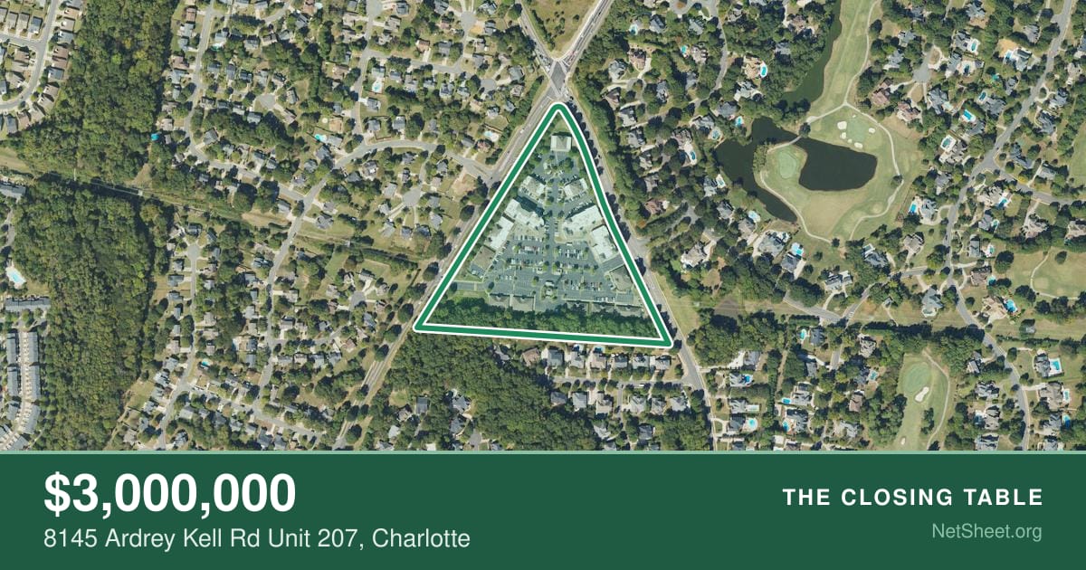 Aerial view of 8145 Ardrey Kell Rd Unit 207, Charlotte