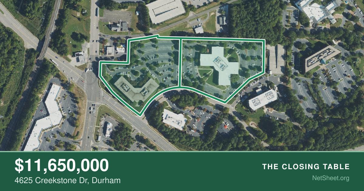 Aerial view of 4625 Creekstone Dr, Durham