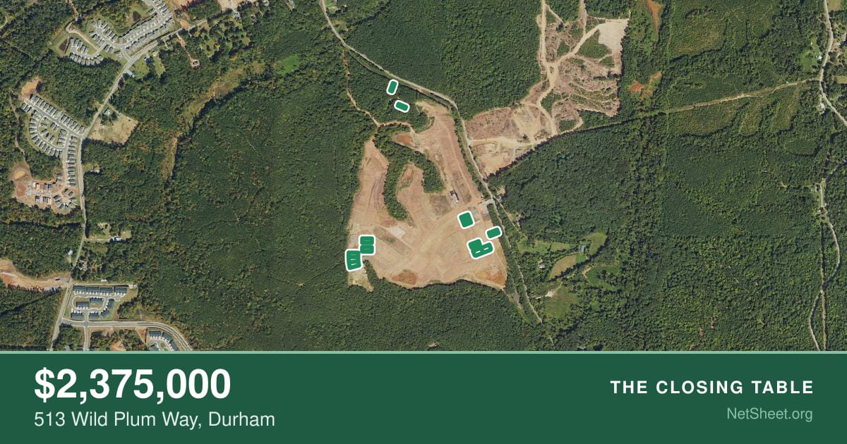 Aerial view of 513 Wild Plum Way, Durham