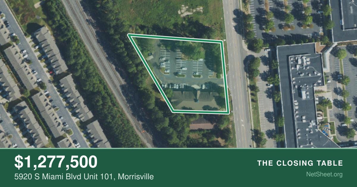 Aerial view of 5920 S Miami Blvd Unit 101, Morrisville
