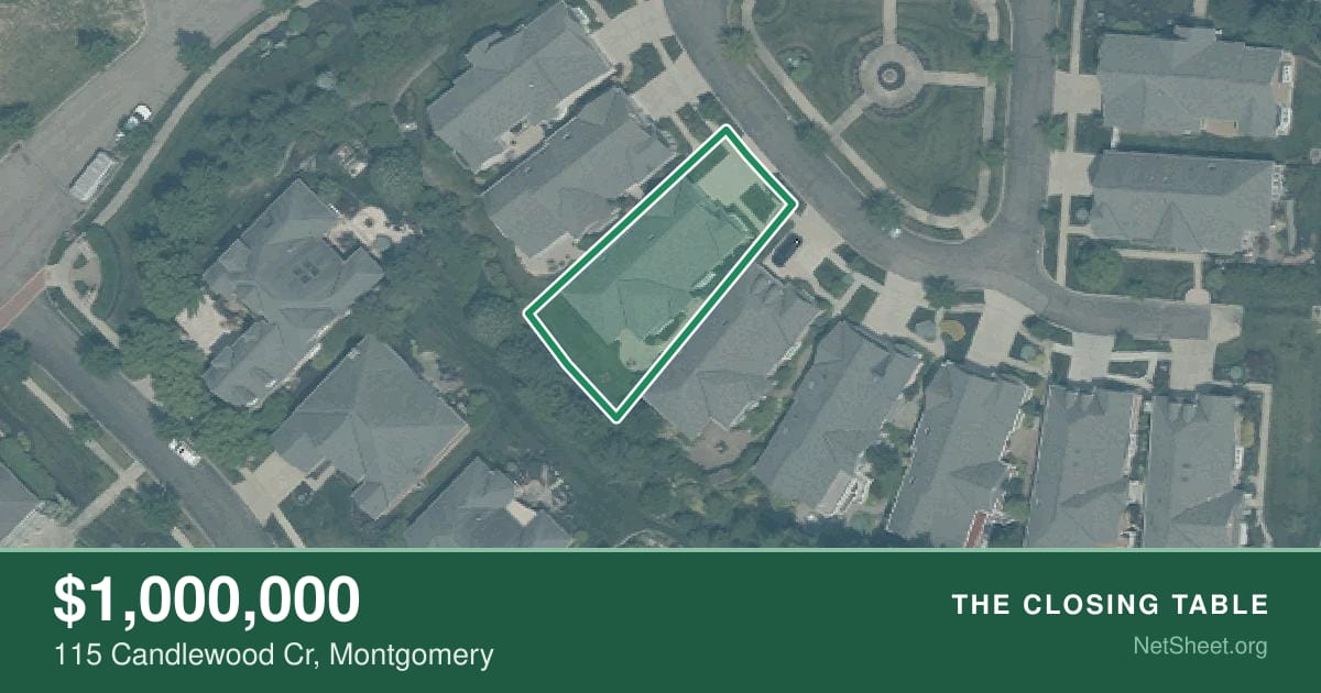 Aerial view of 115 Candlewood Cr, Montgomery