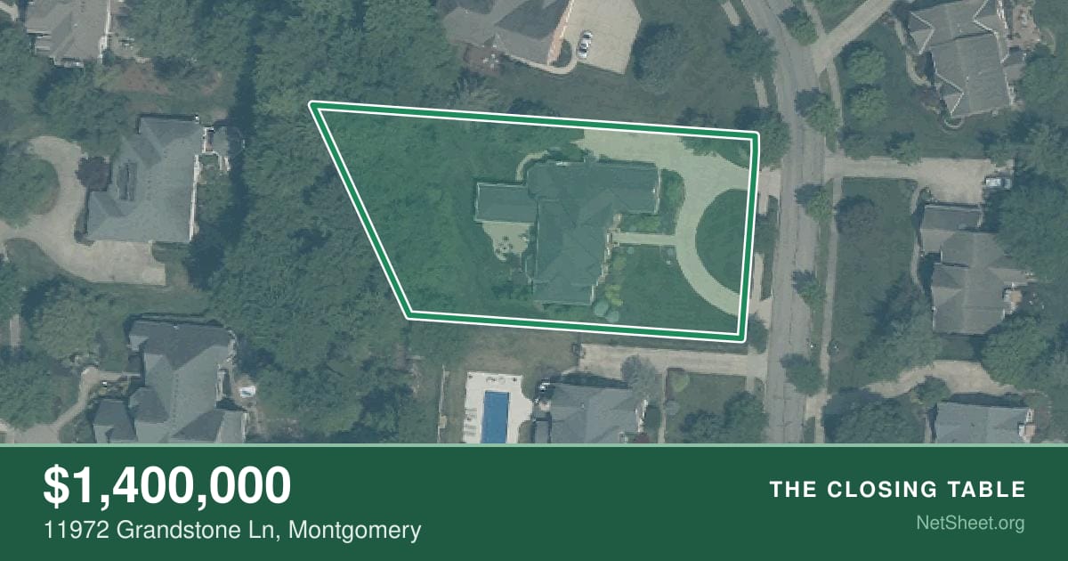 Aerial view of 11972 Grandstone Ln, Montgomery
