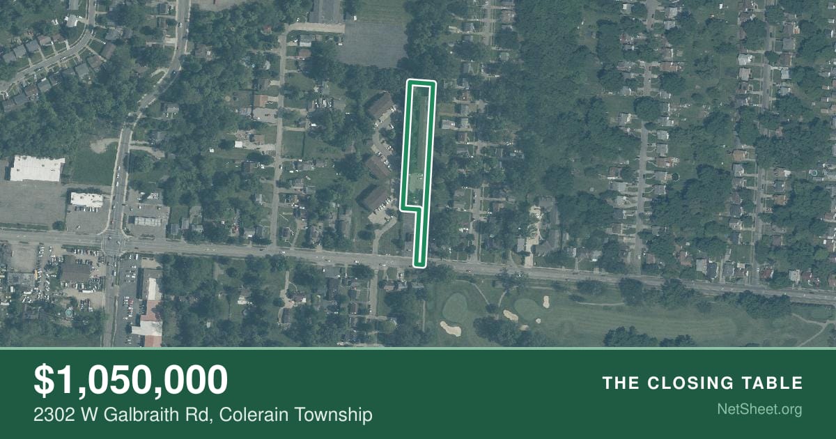 Aerial view of 2302 W Galbraith Rd, Colerain Township