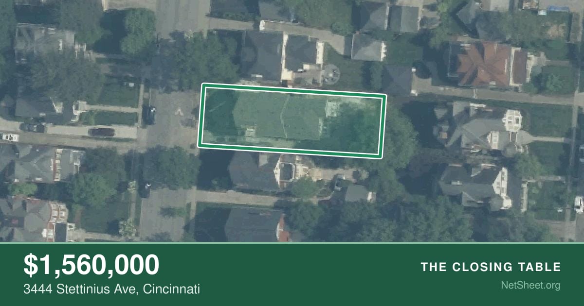 Aerial view of 3444 Stettinius Ave, Cincinnati
