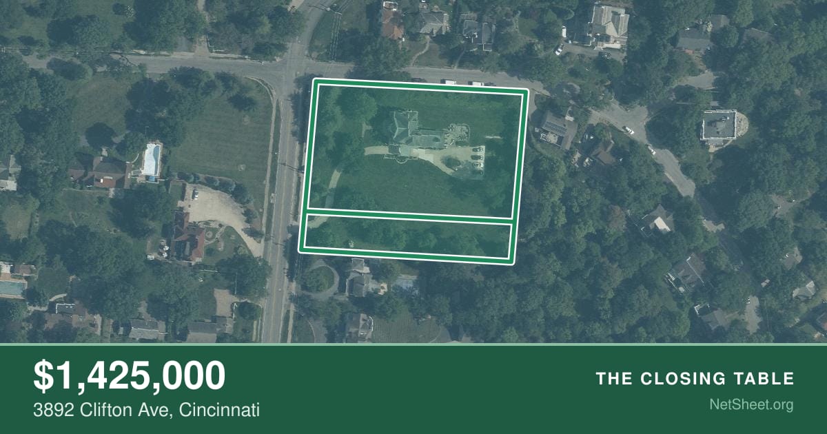 Aerial view of 3892 Clifton Ave, Cincinnati