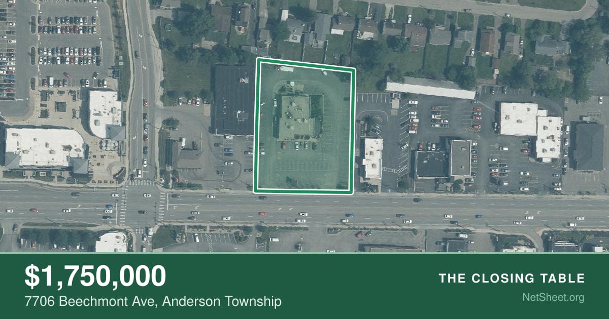 Aerial view of 7706 Beechmont Ave, Anderson Township