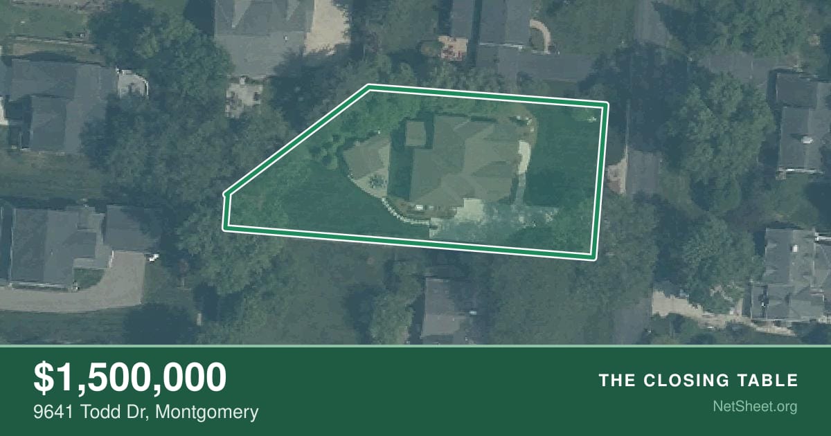 Aerial view of 9641 Todd Dr, Montgomery