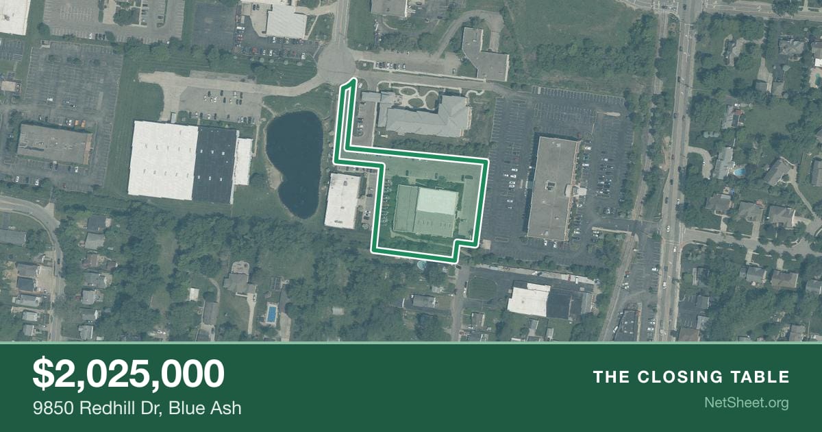 Aerial view of 9850 Redhill Dr, Blue Ash