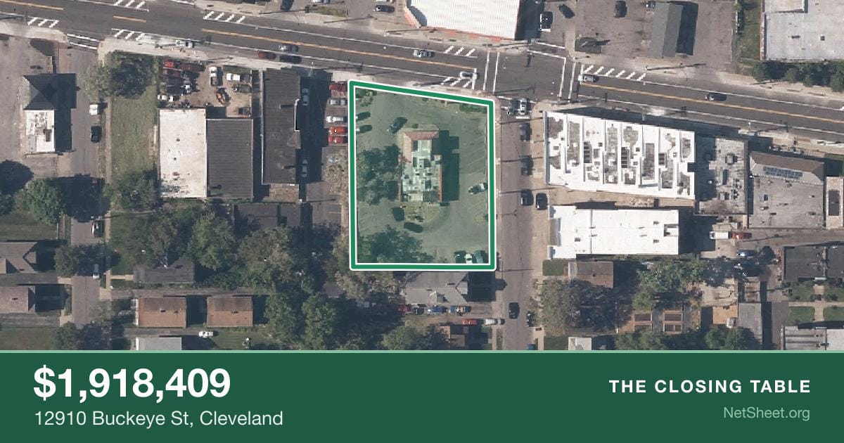Aerial view of 12910 Buckeye St, Cleveland