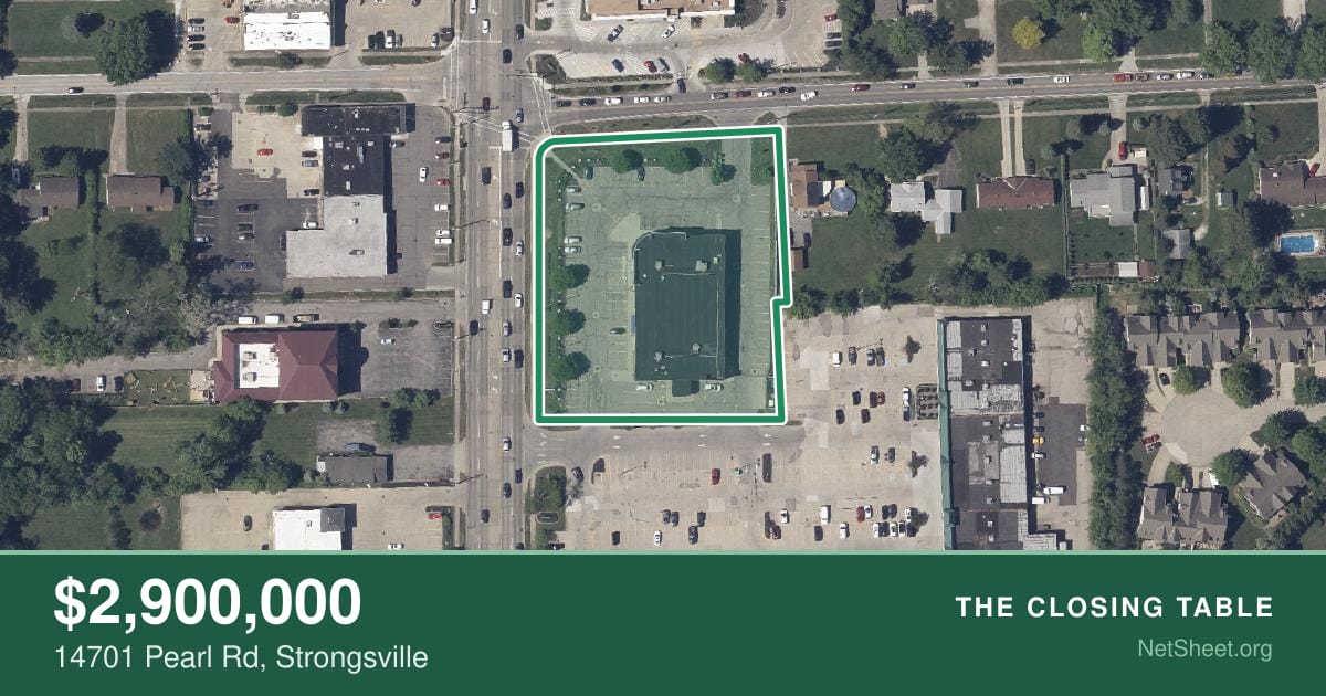 Aerial view of 14701 Pearl Rd, Strongsville