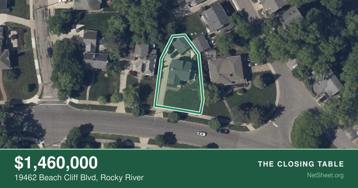 Aerial view of 19462 Beach Cliff Blvd, Rocky River