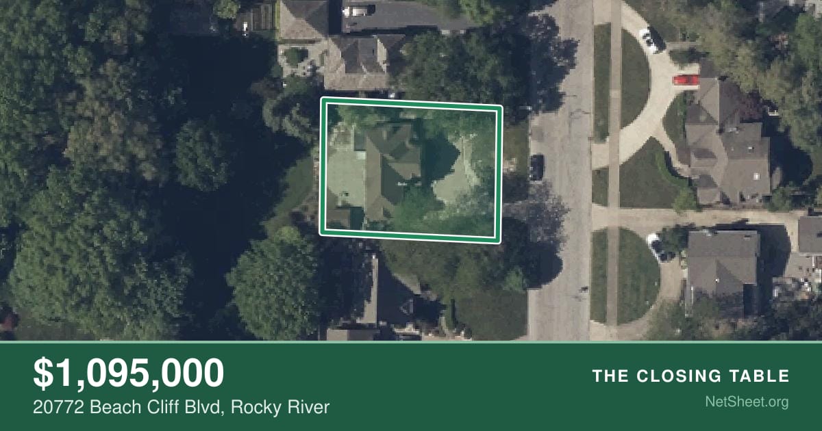 Aerial view of 20772 Beach Cliff Blvd, Rocky River