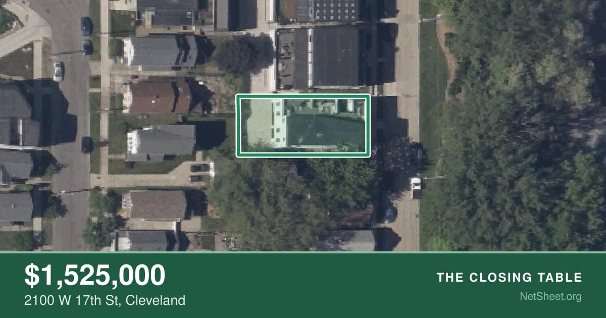 Aerial view of 2100 W 17th St, Cleveland