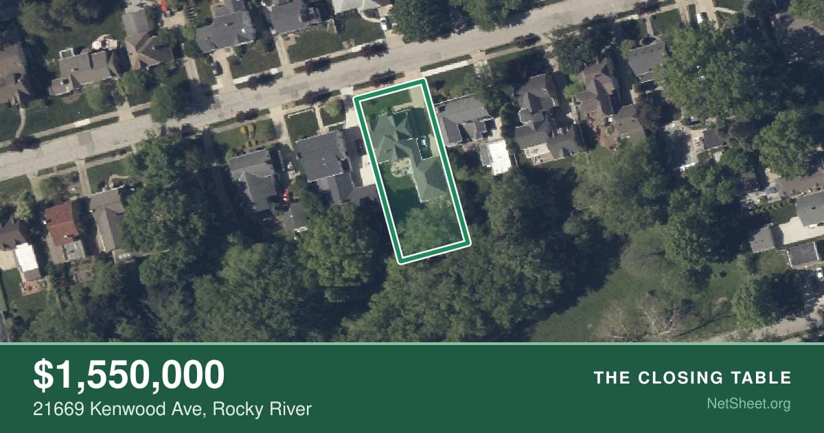 Aerial view of 21669 Kenwood Ave, Rocky River