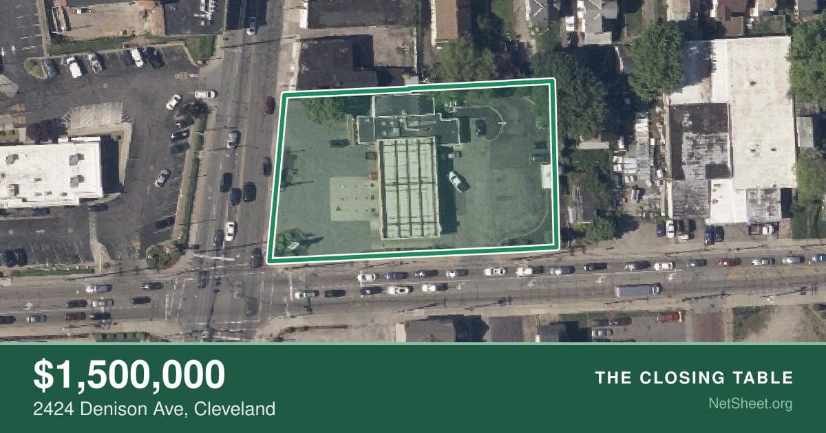 Aerial view of 2424 Denison Ave, Cleveland