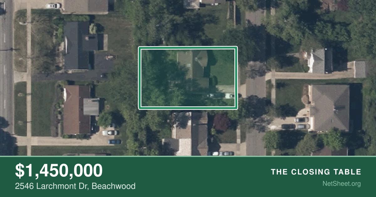 Aerial view of 2546 Larchmont Dr, Beachwood