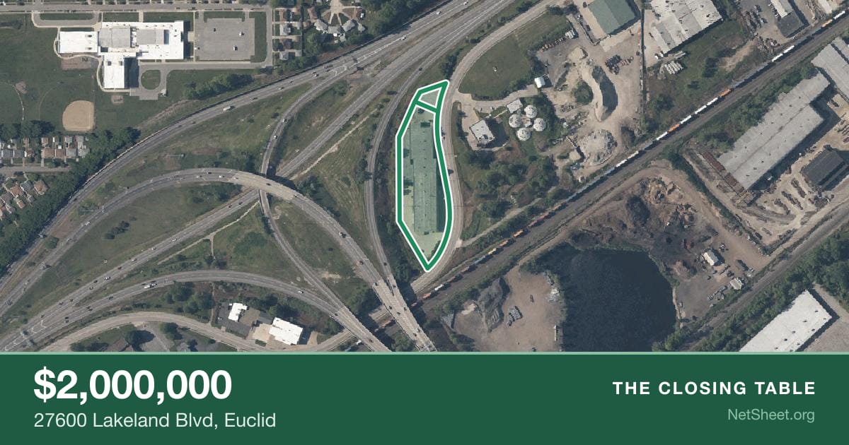 Aerial view of 27600 Lakeland Blvd, Euclid
