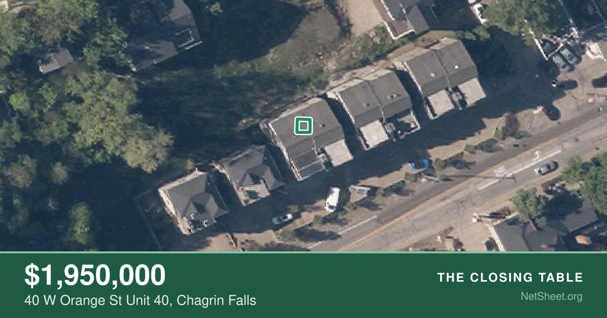 Aerial view of 40 W Orange St Unit 40, Chagrin Falls