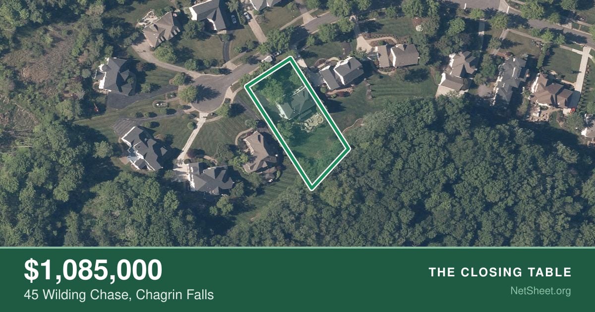 Aerial view of 45 Wilding Chase, Chagrin Falls
