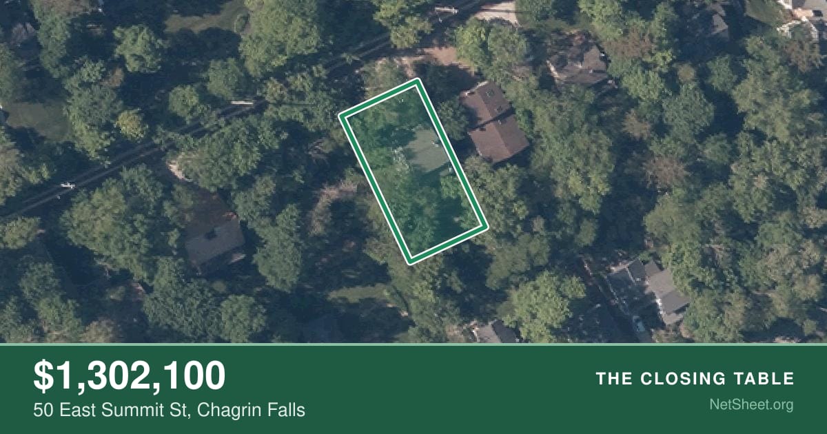 Aerial view of 50 East Summit St, Chagrin Falls