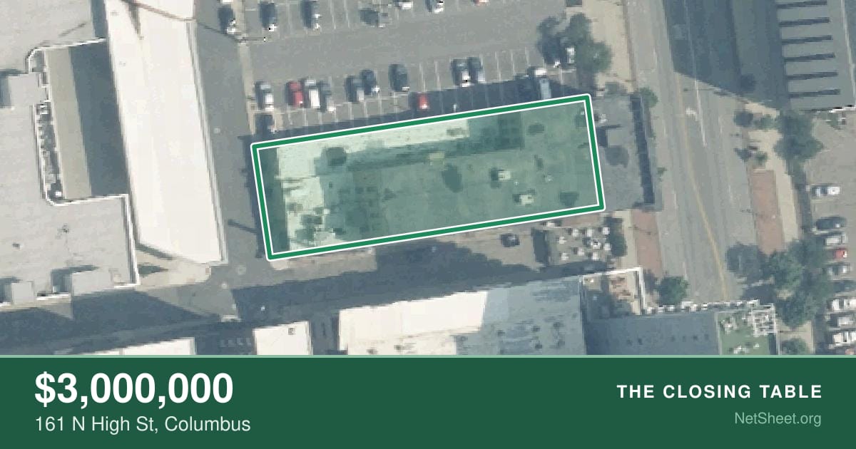 Aerial view of 161 N High St, Columbus