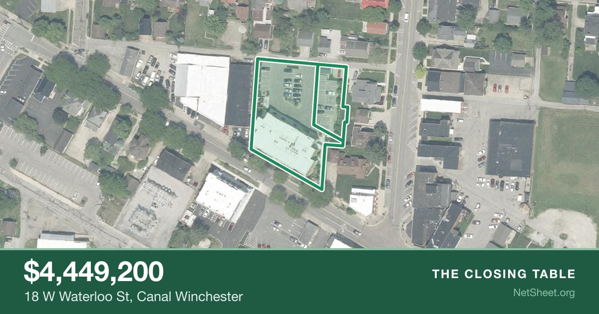 Aerial view of 18 W Waterloo St, Canal Winchester