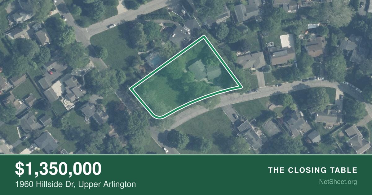 Aerial view of 1960 Hillside Dr, Upper Arlington