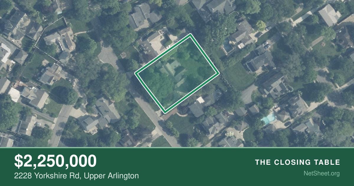 Aerial view of 2228 Yorkshire Rd, Upper Arlington