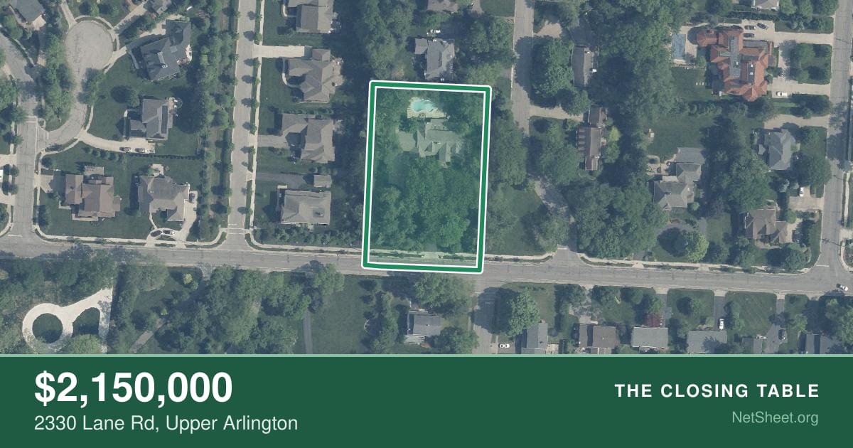 Aerial view of 2330 Lane Rd, Upper Arlington