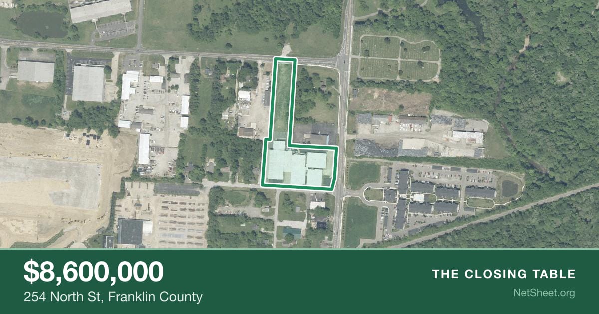Aerial view of 254 North St, Franklin County