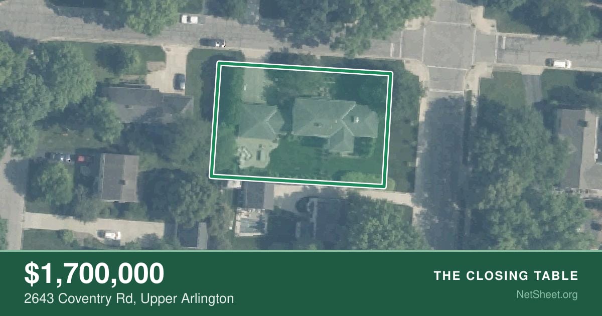 Aerial view of 2643 Coventry Rd, Upper Arlington