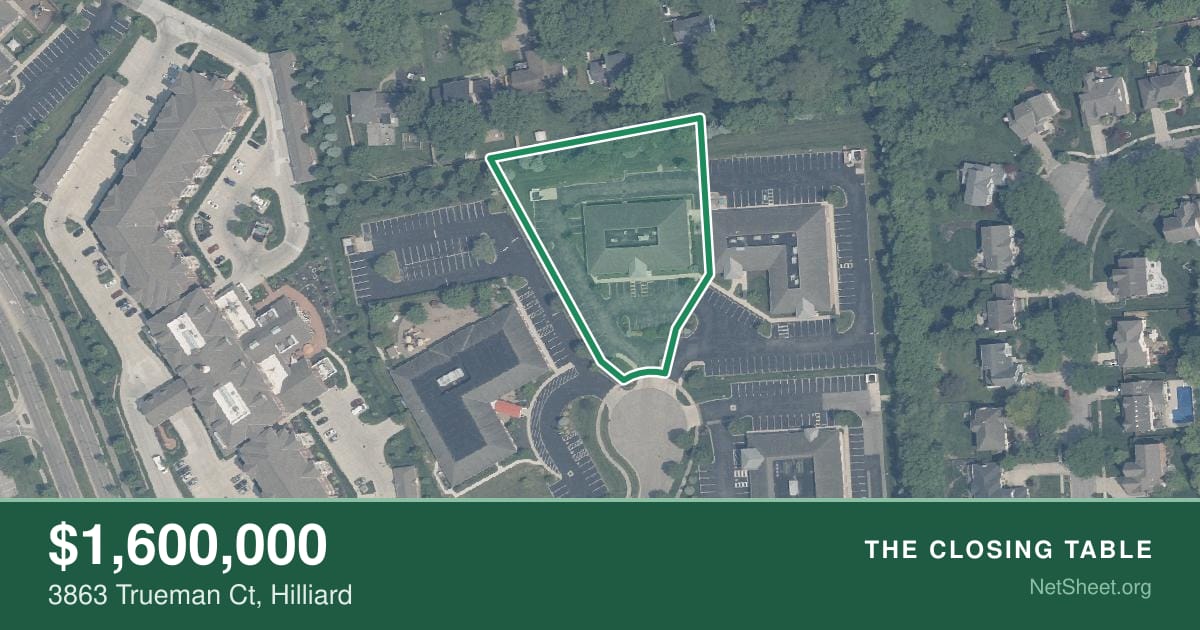 Aerial view of 3863 Trueman Ct, Hilliard