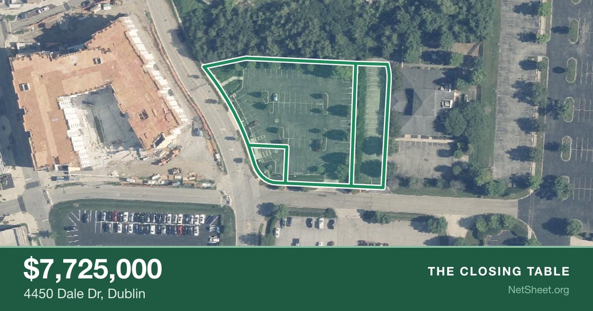 Aerial view of 4450 Dale Dr, Dublin