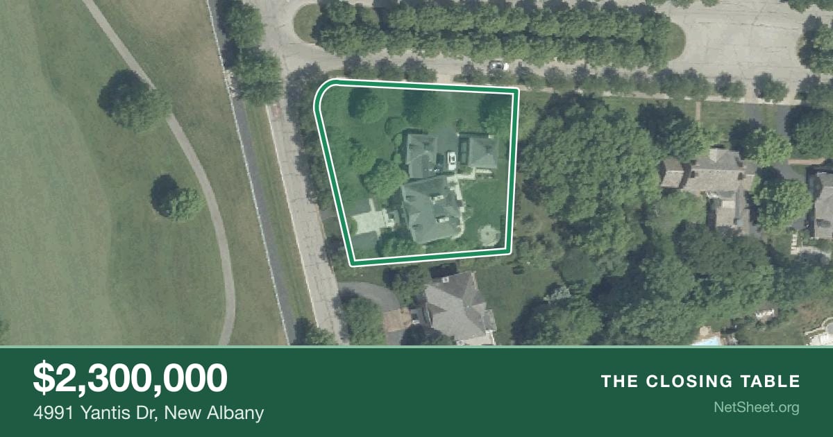 Aerial view of 4991 Yantis Dr, New Albany