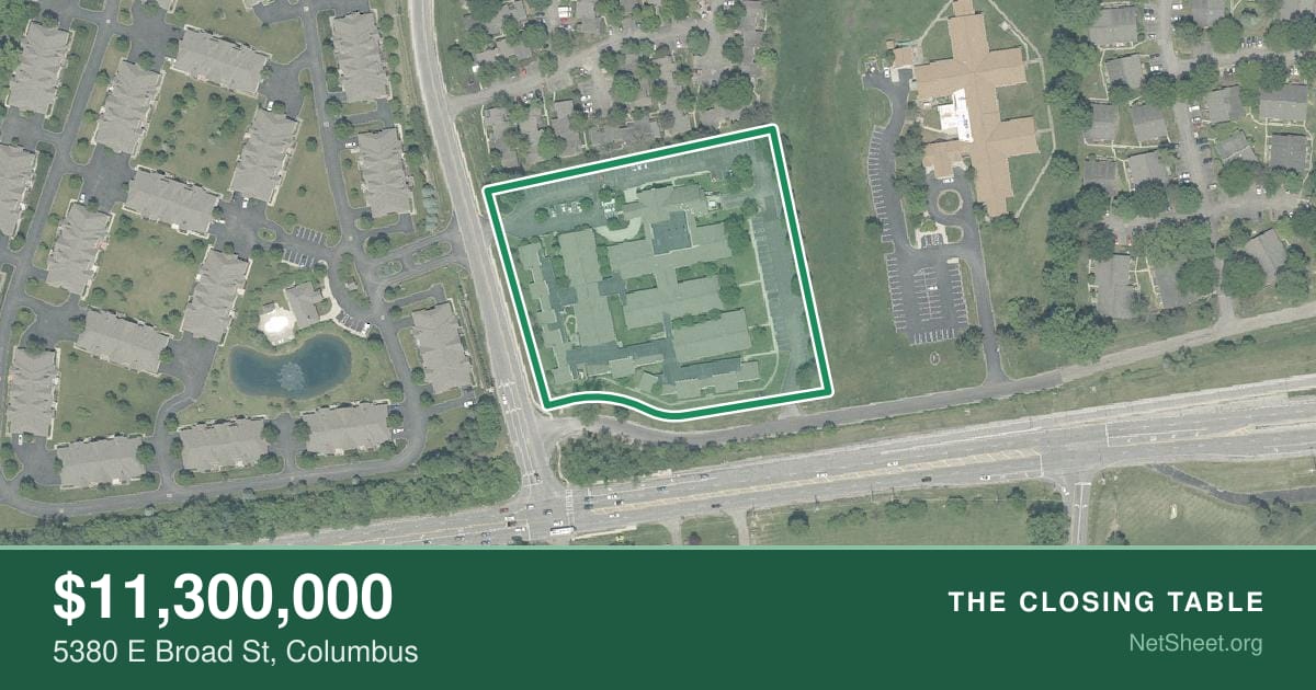 Aerial view of 5380 E Broad St, Columbus