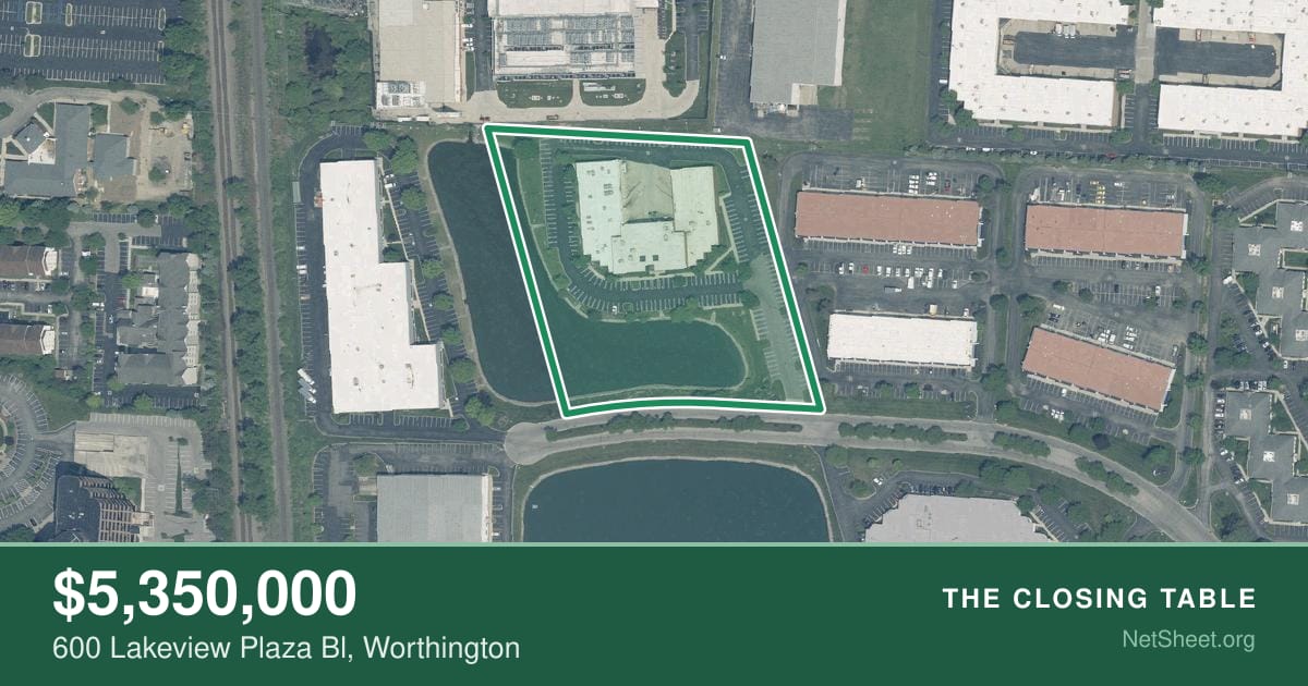 Aerial view of 600 Lakeview Plaza Bl, Worthington