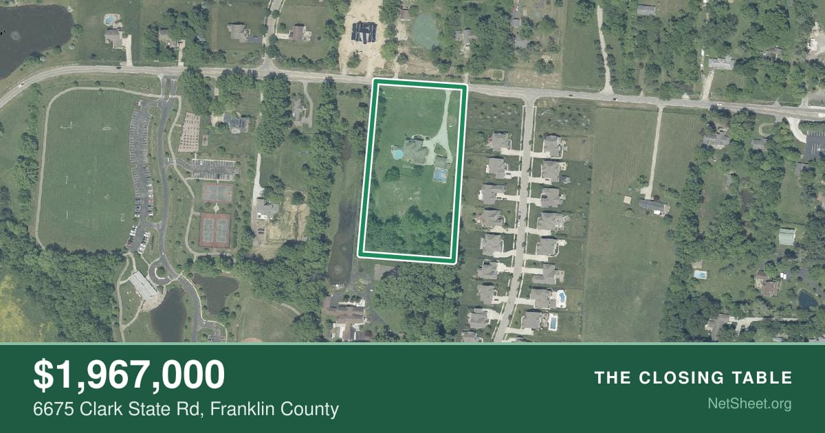 Aerial view of 6675 Clark State Rd, Franklin County