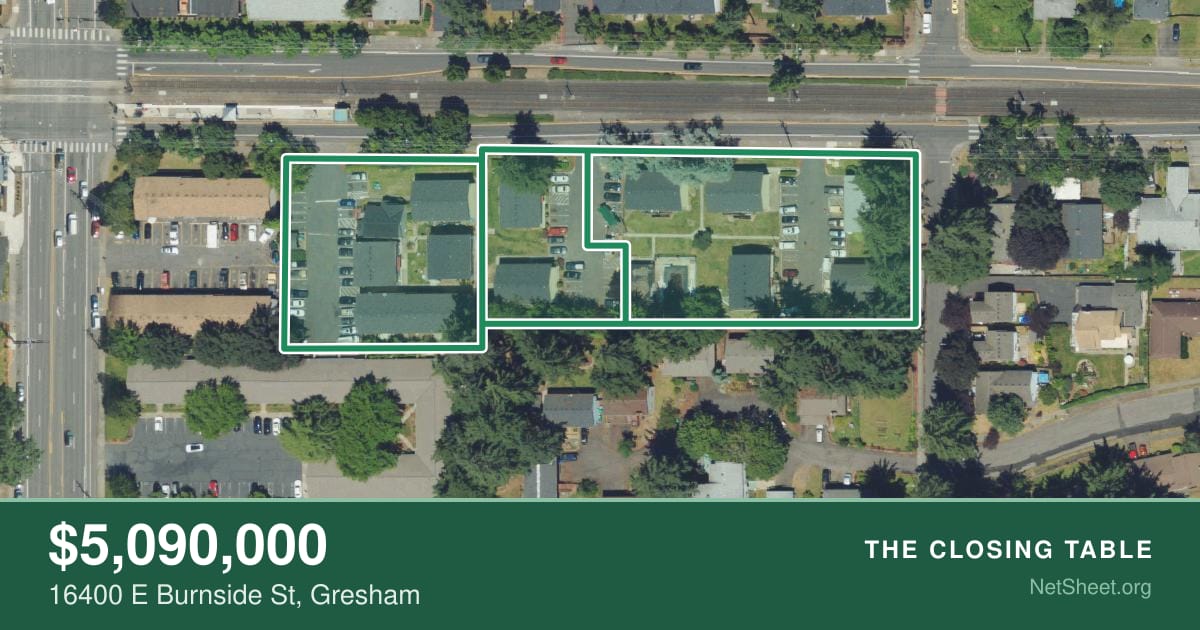 Aerial view of 16400 E Burnside St, Gresham