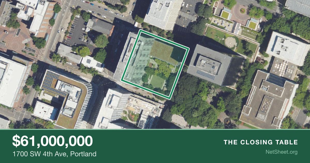 Aerial view of 1700 SW 4th Ave, Portland