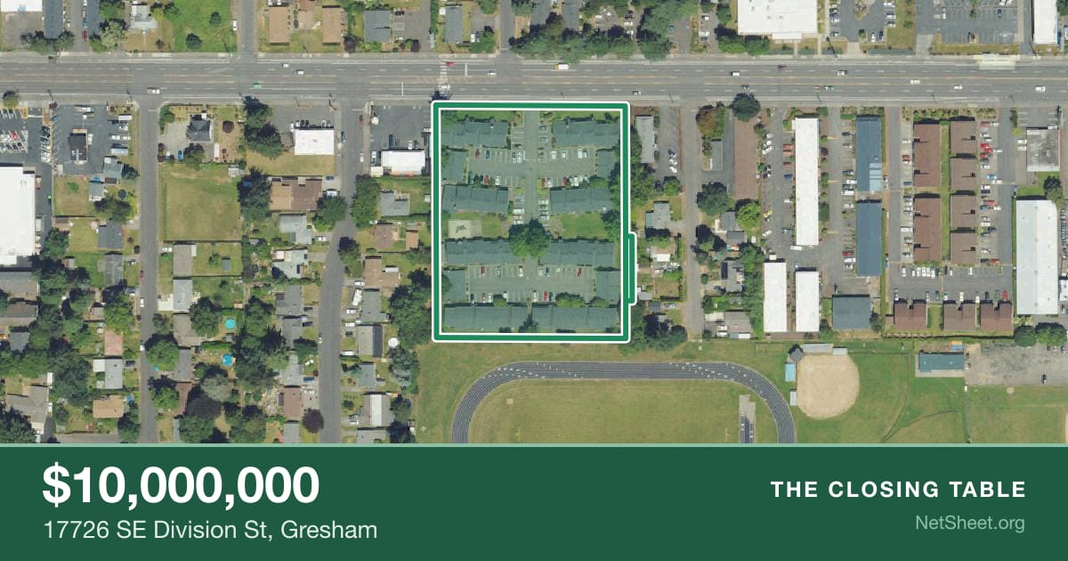Aerial view of 17726 SE Division St, Gresham