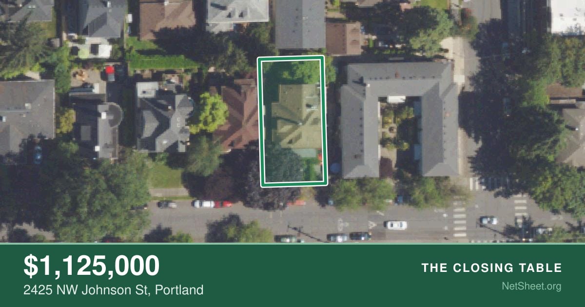 Aerial view of 2425 NW Johnson St, Portland