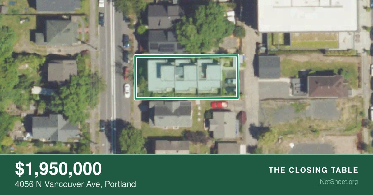 Aerial view of 4056 N Vancouver Ave, Portland