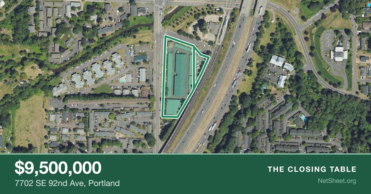 Aerial view of 7702 SE 92nd Ave, Portland