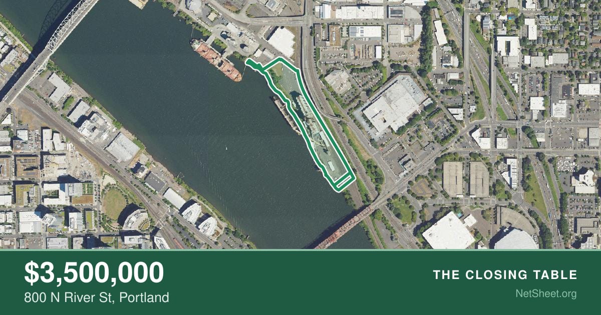 Aerial view of 800 N River St, Portland
