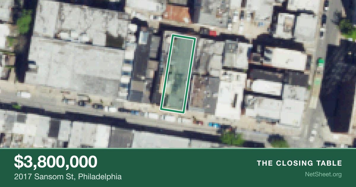 Aerial view of 2017 Sansom St, Philadelphia