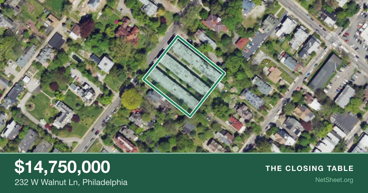 Aerial view of 232 W Walnut Ln, Philadelphia
