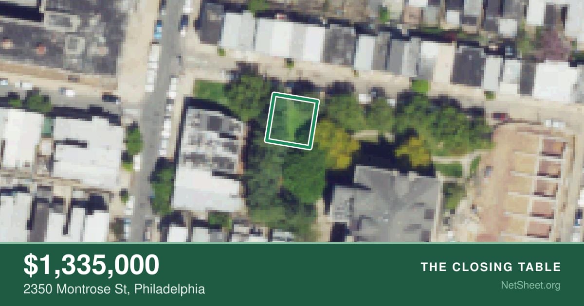 Aerial view of 2350 Montrose St, Philadelphia