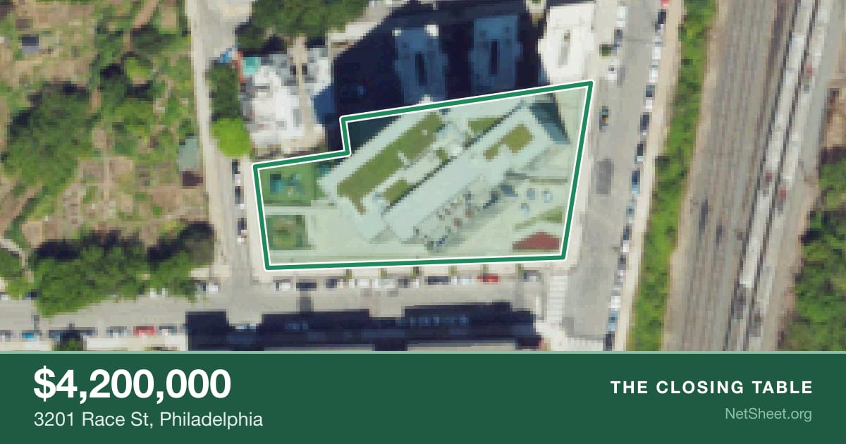Aerial view of 3201 Race St, Philadelphia