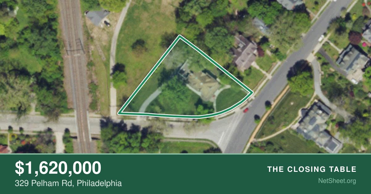 Aerial view of 329 Pelham Rd, Philadelphia